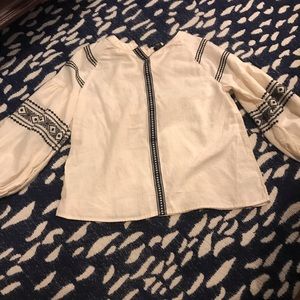 Black and cream art class Target blouse